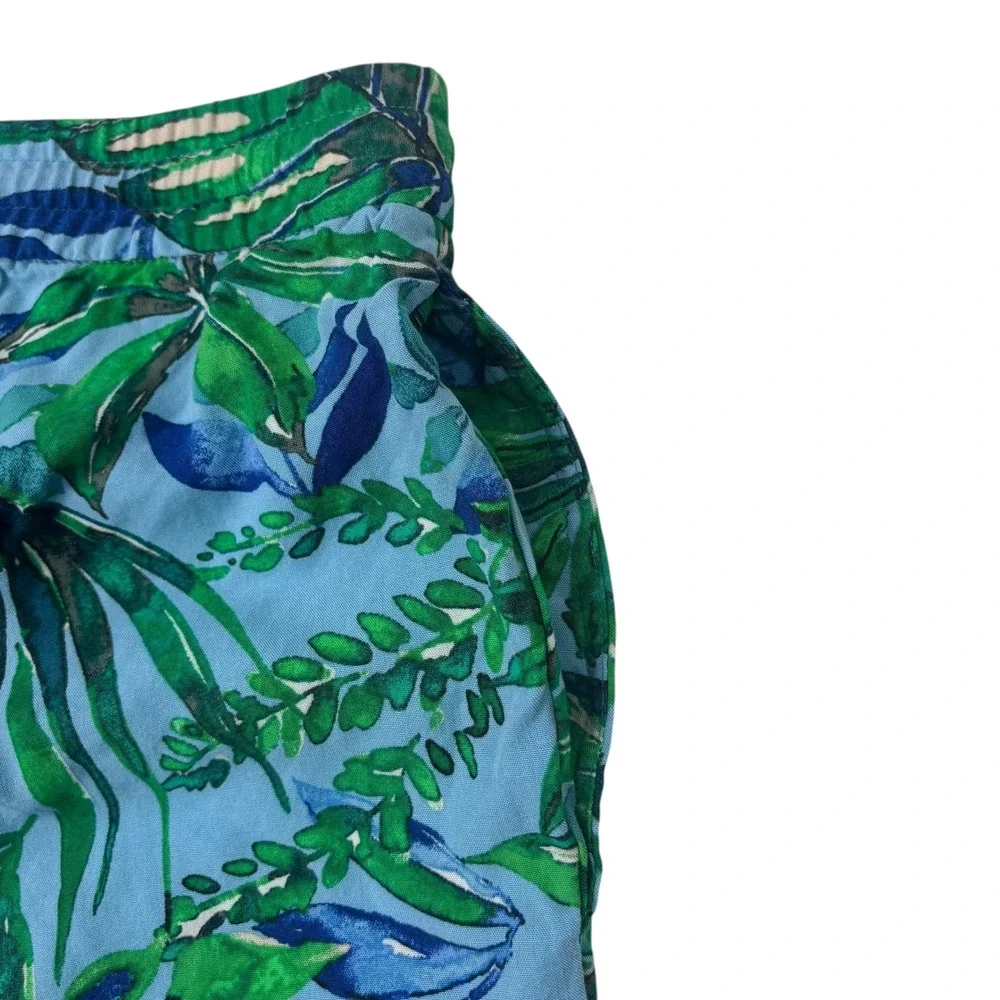 J.Jill Womens Medium Petite MP Tropical Leaf Print Rayon Drawstring Shorts‎ - Picture 16 of 16